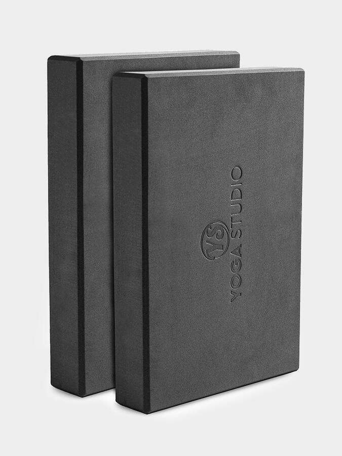 Yoga Studio EVA Yoga Block Twin Pack - Graphite Grey 1/4