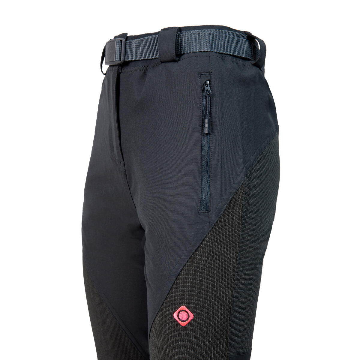 Izas Pantalon d'escalade AUBER W : Durable et ajustable avec tissu déperlant et 3/3