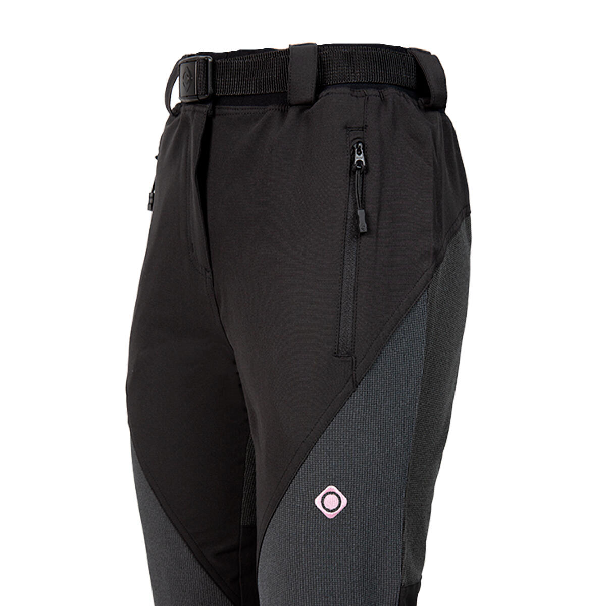 Izas Pantalon d'escalade AUBER W : Durable et ajustable avec tissu déperlant et 3/3