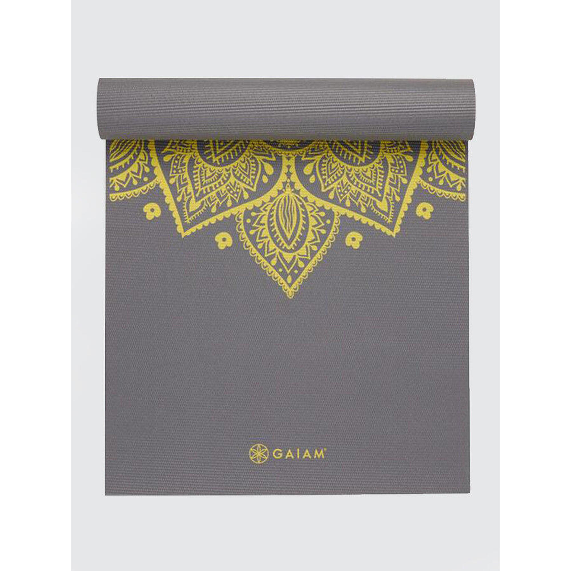 Gaiam Premium Citron Sundial Yoga Mat 6mm 1/4