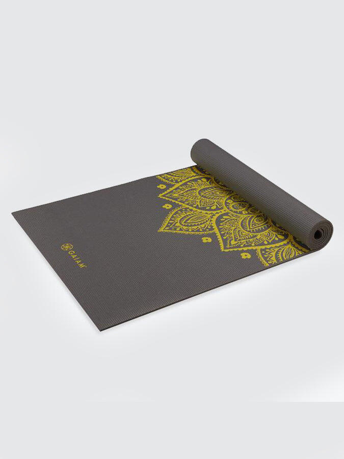 Gaiam Premium Citron Sundial Yoga Mat 6mm 3/4