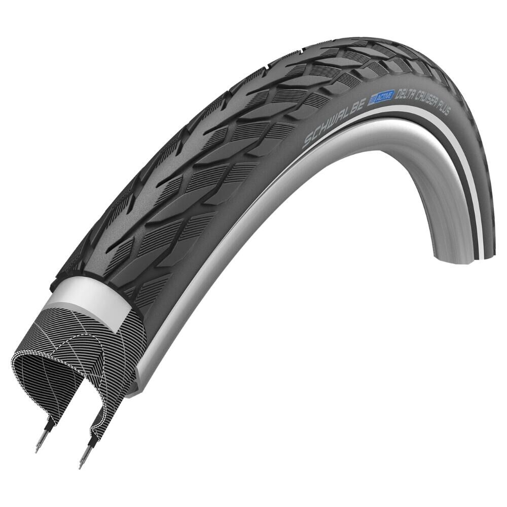 SCHWALBE Schwalbe DELTA CRUISER PLUS Black Reflex Tyre 28" x 1 1/2" 700 x 38