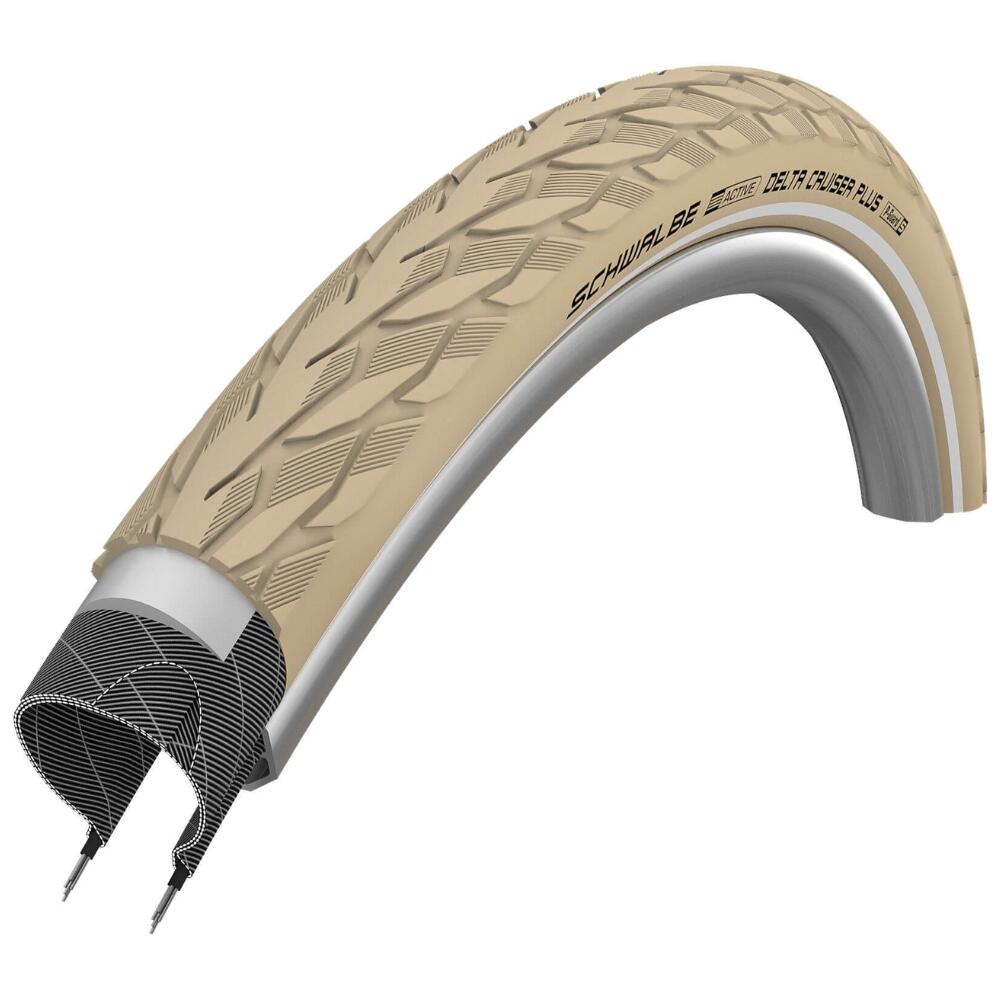 Pneu - Schwalbe - Delta Cruiser Plus - 28 polegadas x 1.40 - Creme refletor
