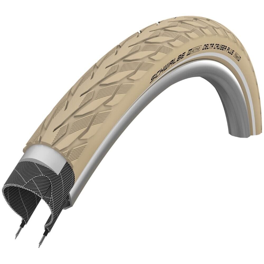 SCHWALBE Schwalbe DELTA CRUISER PLUS PG 28 x 1 1/2 Creme  Reflex Tyre