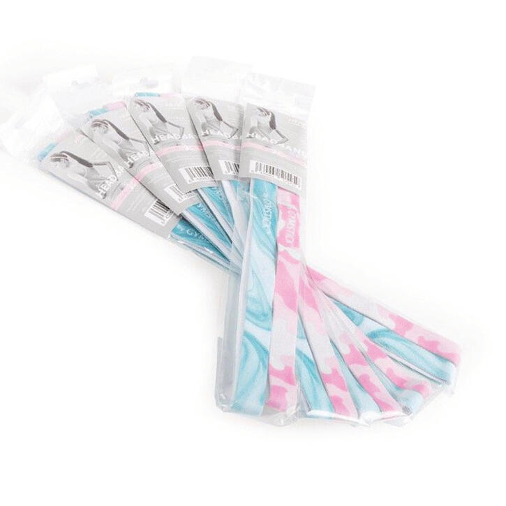 Bandeau Vivid Head Band Set Gymstick 25x1,3 cm bleu/rose 3/3