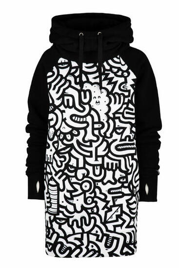 Bluza outdoorowa z kapturem damska DEEP TRIP Miszmasz softshell