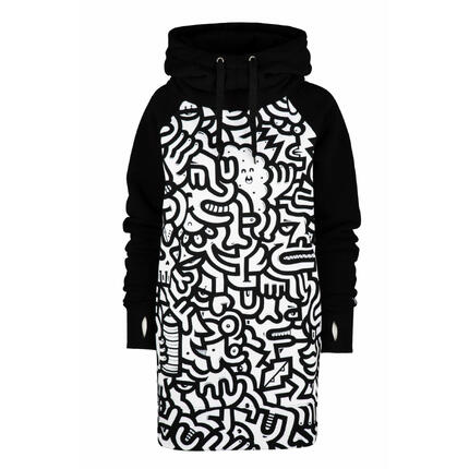 Bluza outdoorowa z kapturem damska DEEP TRIP Miszmasz softshell