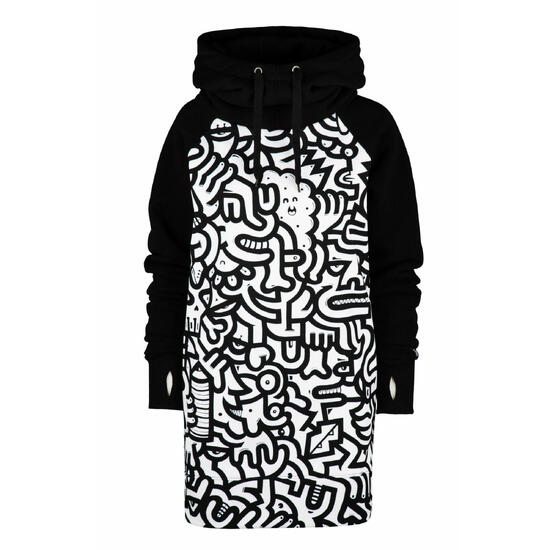 Bluza outdoorowa z kapturem damska DEEP TRIP Miszmasz softshell