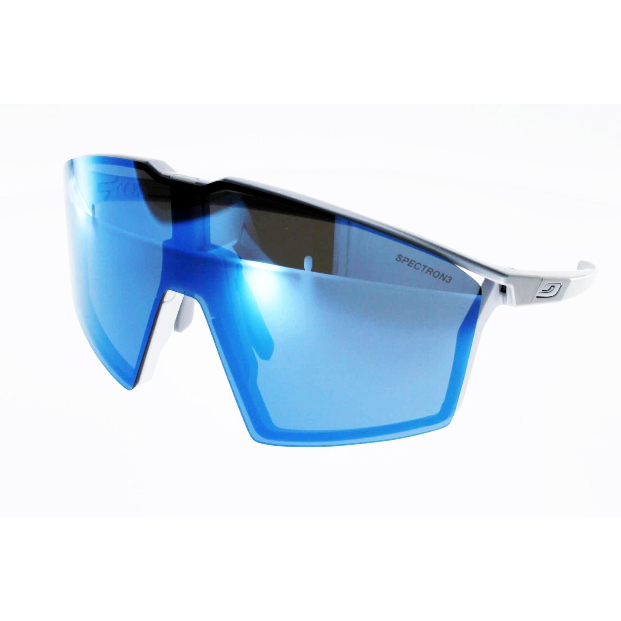 Julbo - Masque Julbo J5621156 Edge, Argent Blanc, Verre Indice 3 Flashé Bleu - Lunettes De Soleil - Blanc|gris - Taille Unique - Decathlon