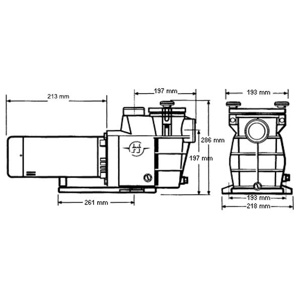 Pompe à filtration 0,75 cv, 11m3/h mono