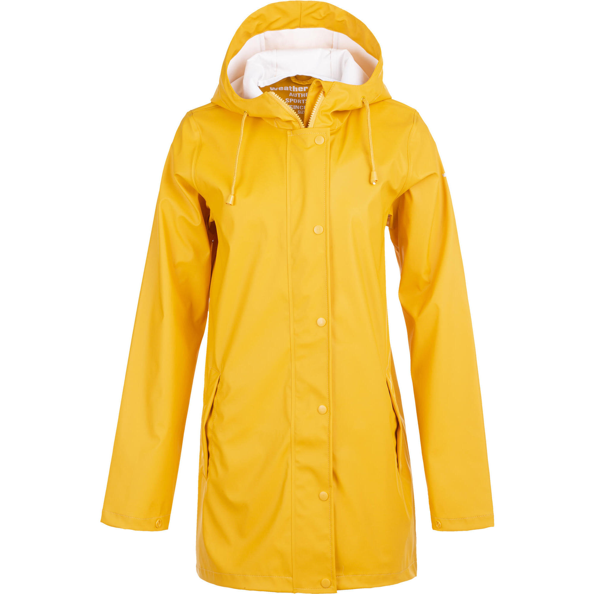 Weather Report - Veste Imperméable Femme Weather Report Petra - Coupe-pluie - Blanc|jaune - 40 M - Decathlon