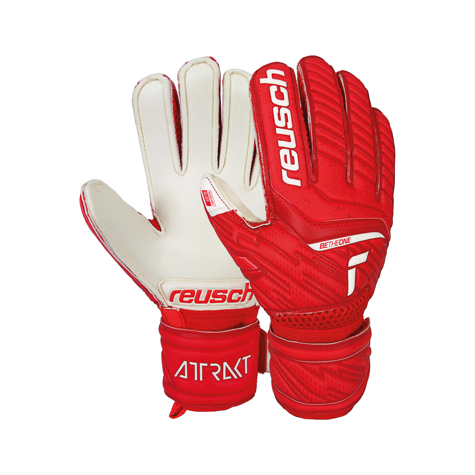 Reusch - Reusch Gants De Gardien Reusch Attrakt Silver Junior - Gants De Gardien - Blanc|rouge -  8 À 10 Ans - Decathlon