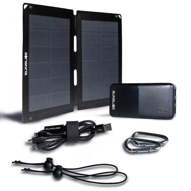 Pack energético nómada | Panel solar de 12 W con batería de 74 Wh