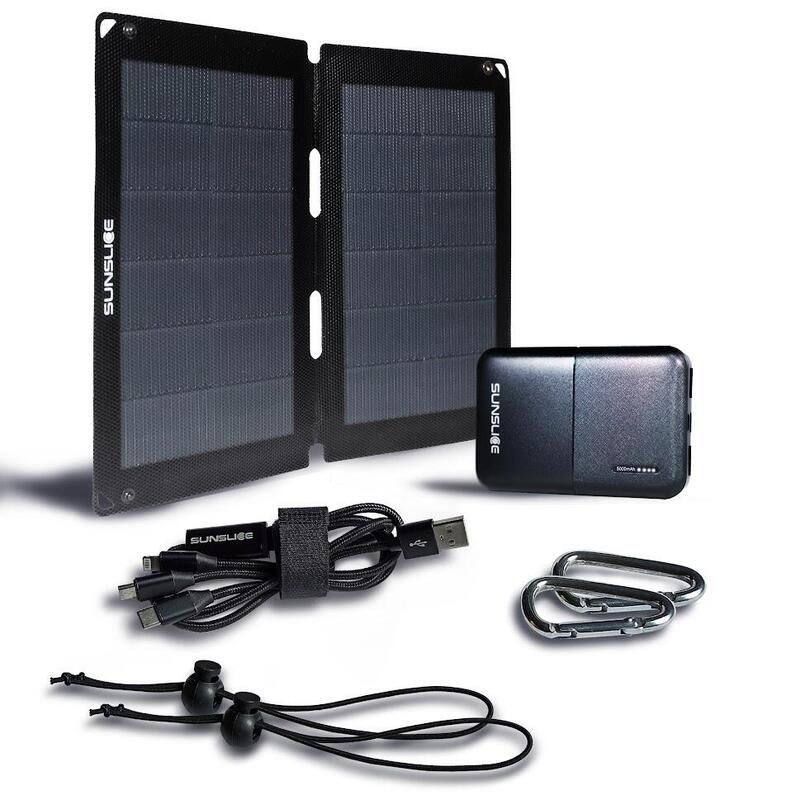 Pack energético nómada | Panel solar de 12 W con batería de 18,5 Wh