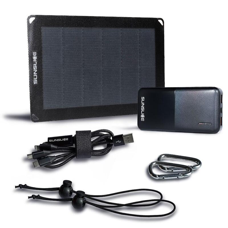 Pack energético nómada | Panel solar de 6 W con batería de 74 Wh