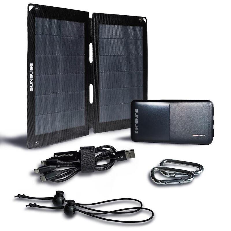Pack energético nómada | Panel solar de 12 W con batería de 37 Wh