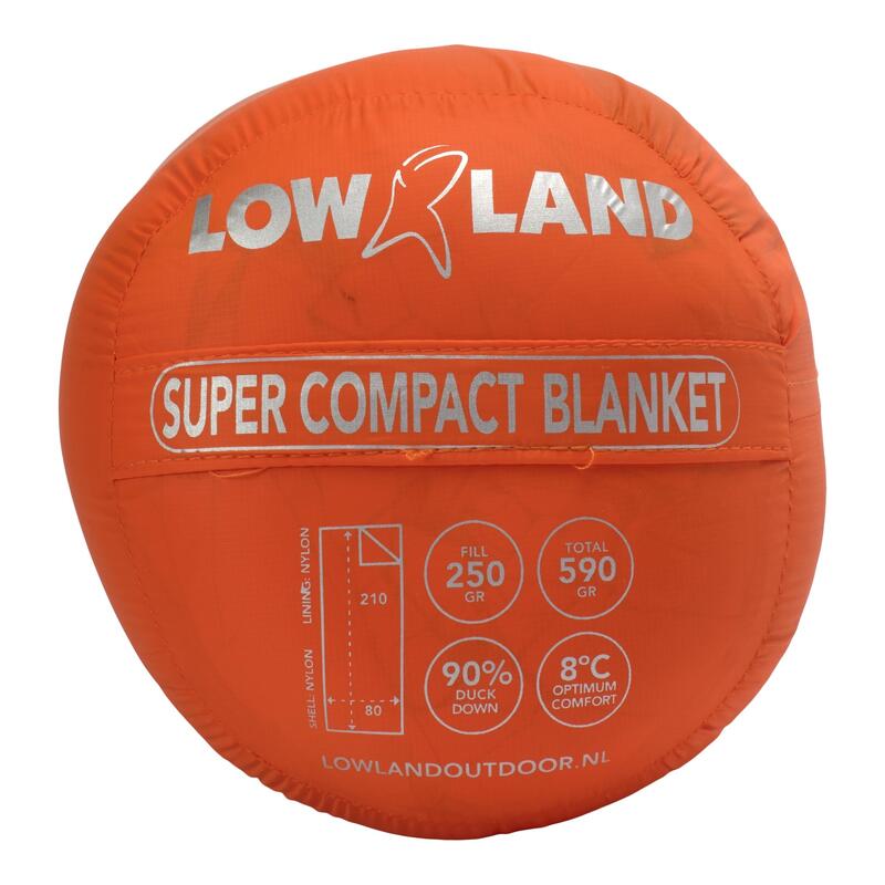 Super compact blanket-Daunendecke Schlafsack-Nylon- 210x80- 590 gr. +8°C