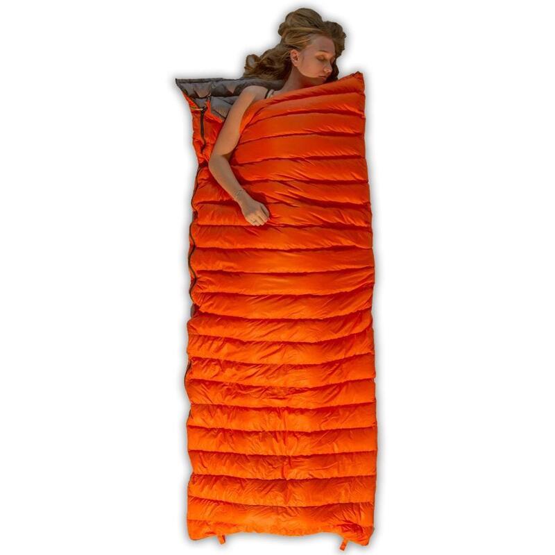 Saco de Dormir Doble Naranja/Gris
