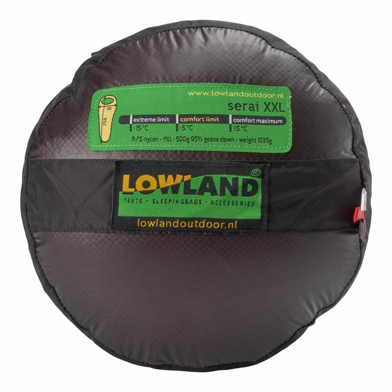 Saco de dormir momia de plumón Serai XXL - Nylon - 250x85 cm - 1450gr - -5°C