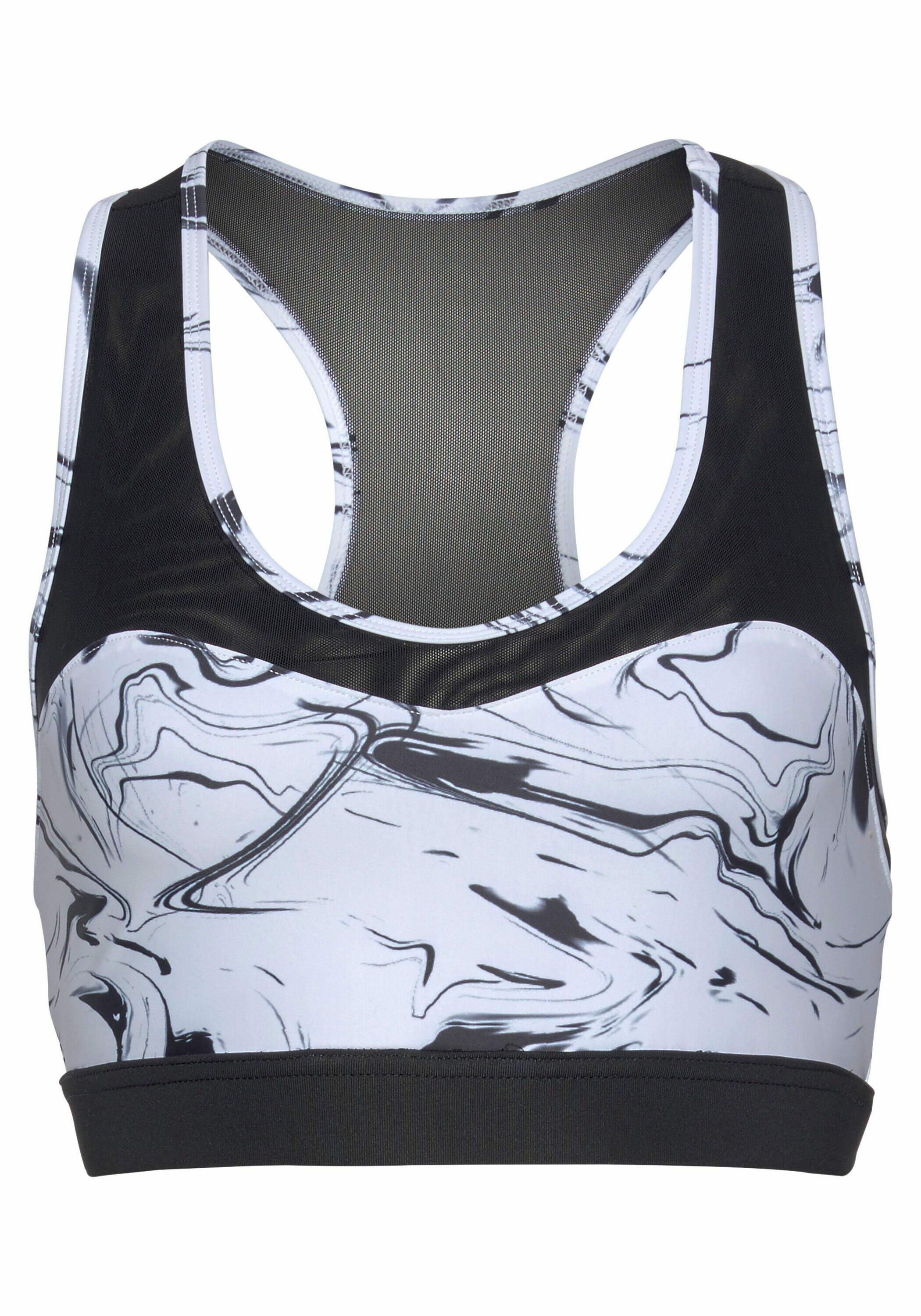 Damen LASCANA ACTIVE Crop-Top »Black Marble« 7/7