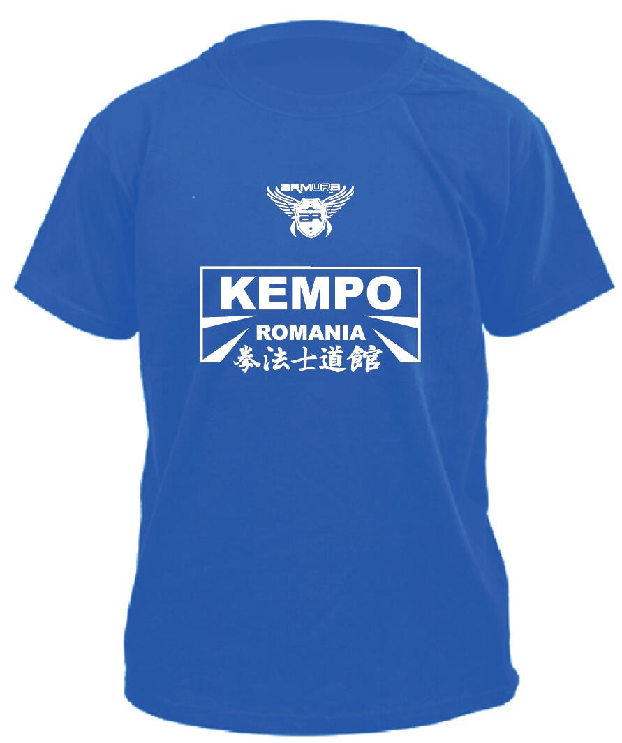 Tricou bumbac ARMURA  Kempo Copii Albastru