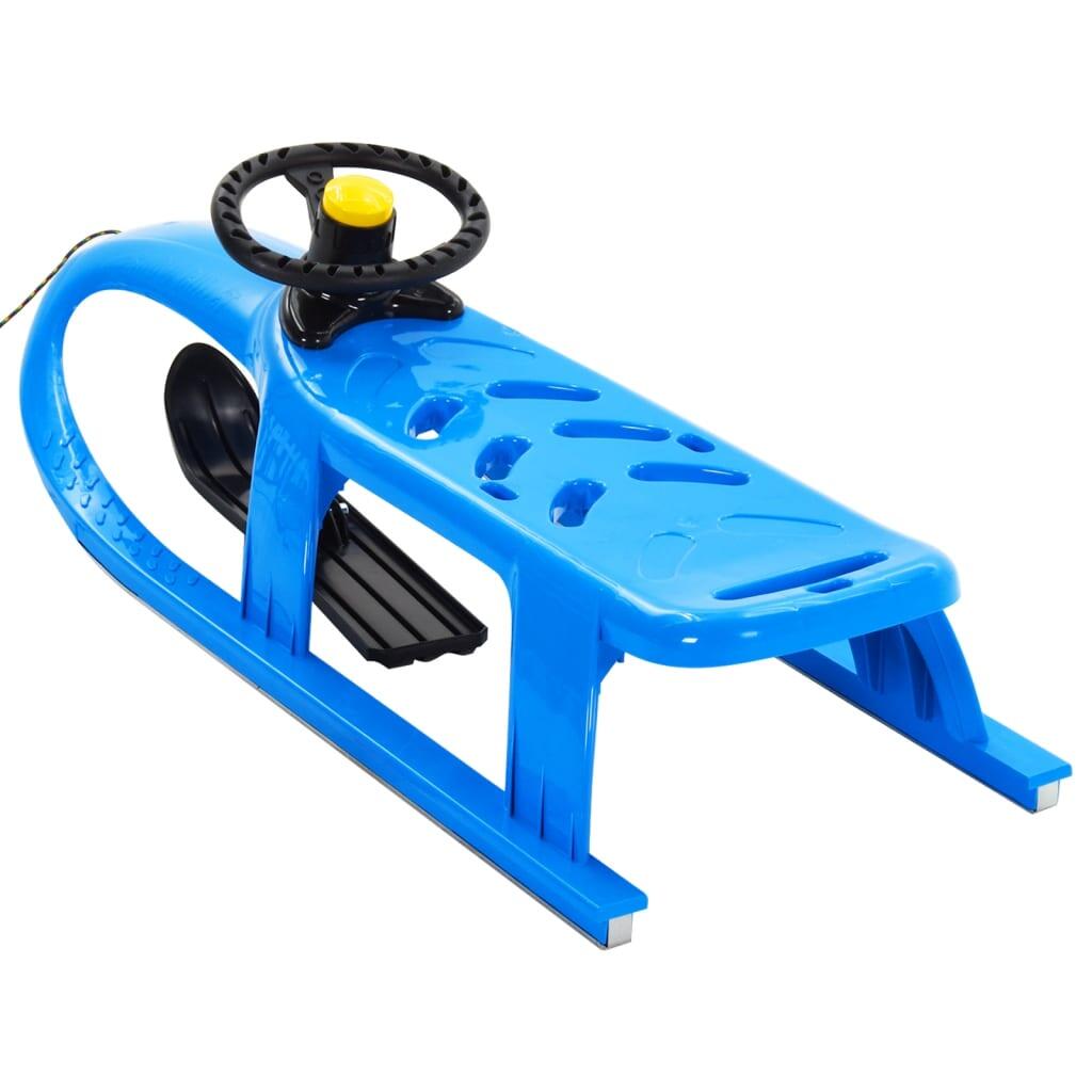 Trineo con volante polipropileno azul 102,5x40x23 cm 4/6