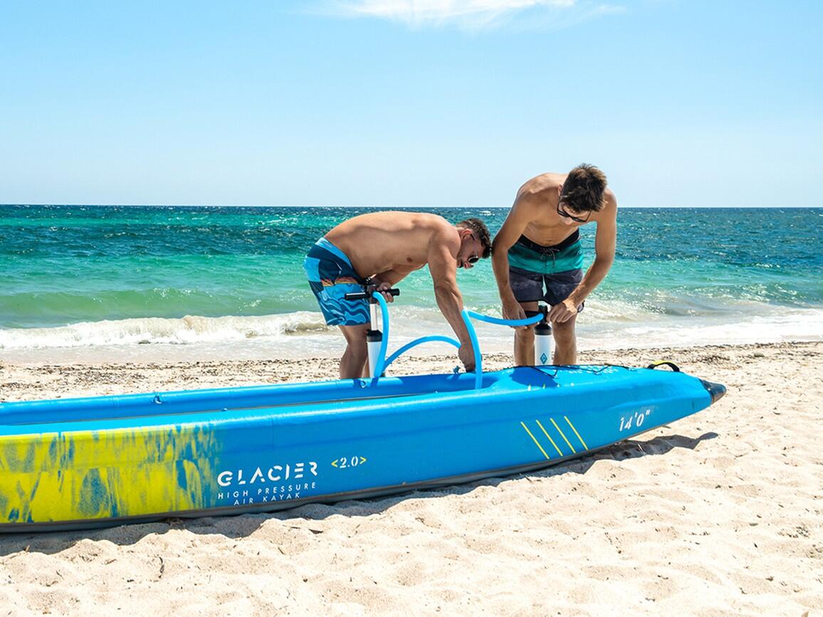 Kajak pompowany dwuosobowy Aquatone Glacier 14'0" TK-601 6/7