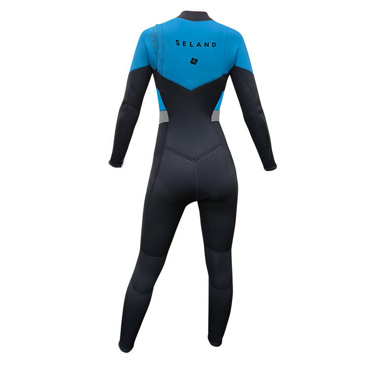 Traje de neopreno Surf Mujer agua muy fria 4/3 mm Negro BAHIA II 2/3