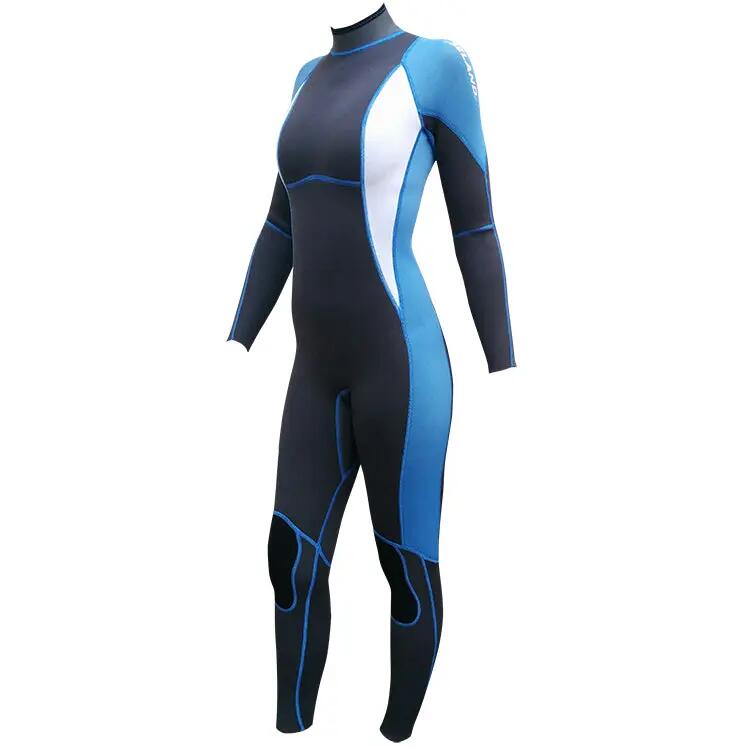 Traje de neopreno Surf Mujer agua templada 3/2 mm Negro EREAGA 2/3