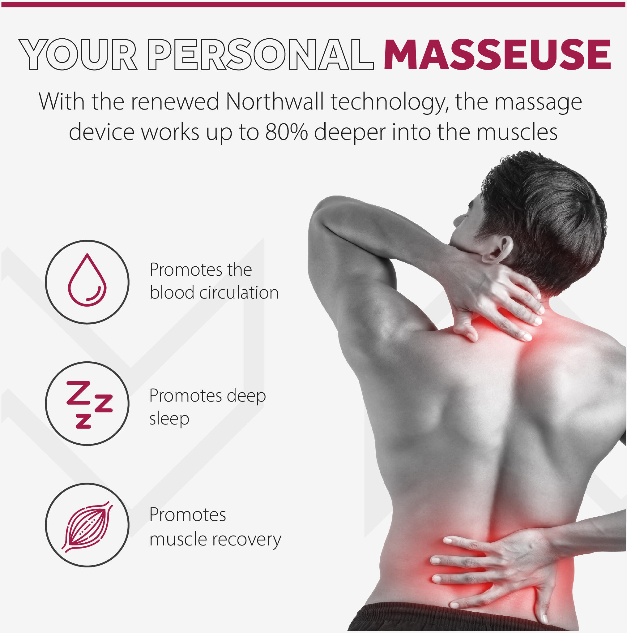 Poduszka do masażu Shiatsu Northwall