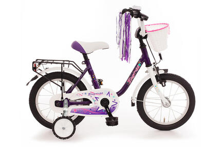 Bachtenkirch Empress, kinderfiets, 14 inch, lila en wit
