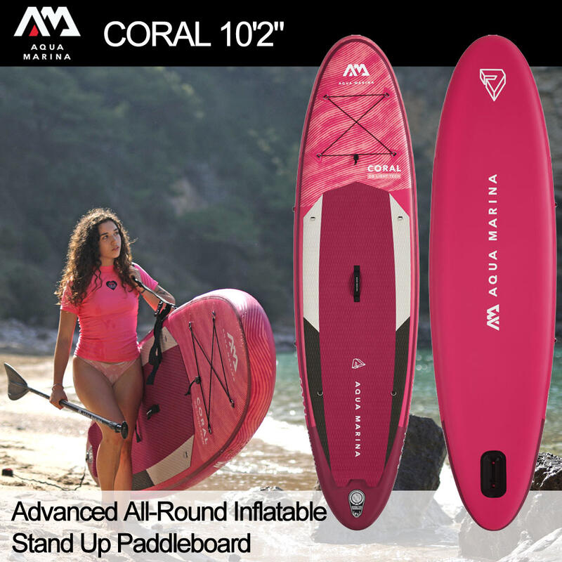 Aqua Marina Coral Dames 10.2 / 310cm Opblaasbaar Stand Up Paddleboard Pakket