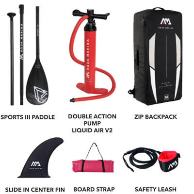 Aqua Marina Coral Ladies 10.2 / 310cm Stand Up Paddleboard gonflable Package