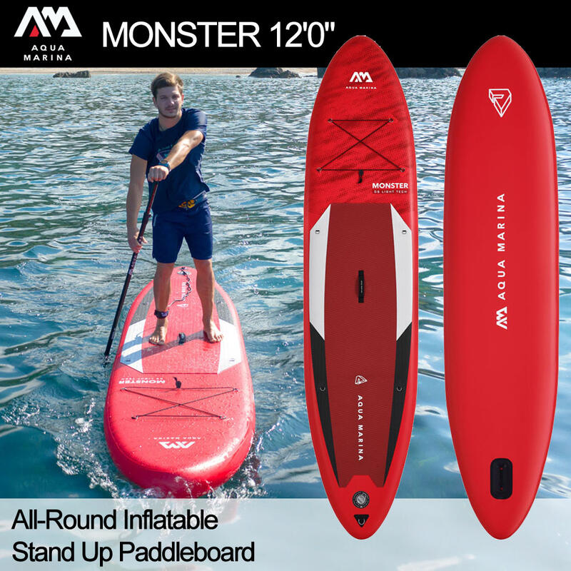 AUFBLASBARES STAND UP PADDLE-SET AQUAMARINA MONSTER MIT PADDEL