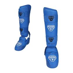 Protège-tibias avec protège-cou-de-pieds Karaté Training WKF approved Punok