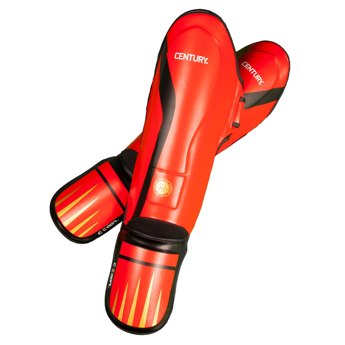 Century - Protège-tibias Arts Martiaux Certifié Wako C-gear Integrity Century - Protège Tibia Et Pied - Rouge - 38 S - Decathlon