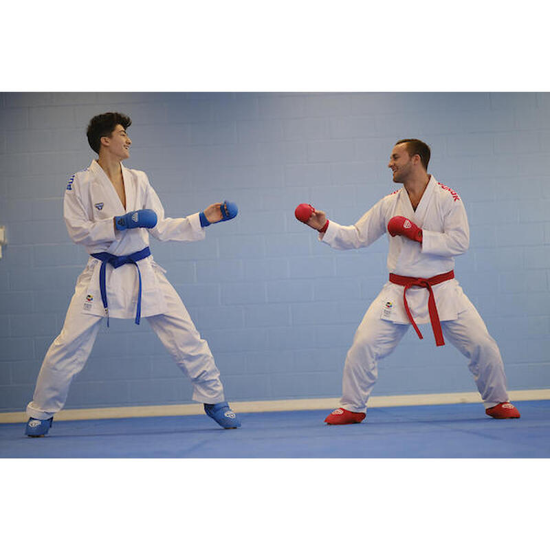 Guantes Karate Adulto Rojo Azul WKF Aprobado Punok