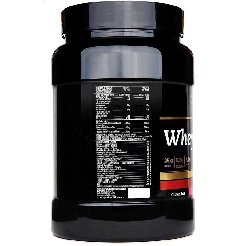 Lata com 834g de concentrado de soro de leite ‘Whey PROtein+‘ Morango