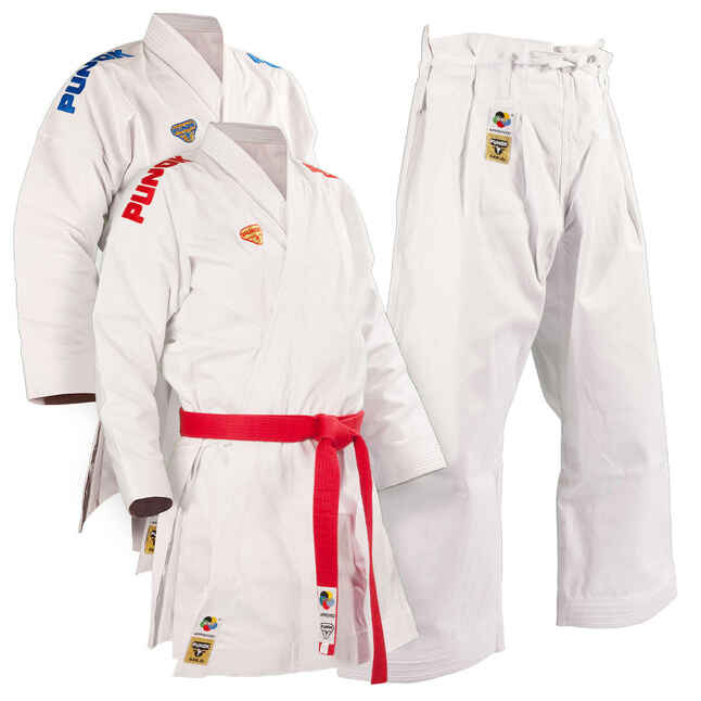 Punok Karate Wettkampf Gi Gold Kata Uniform, 3 Teile Set, WKF approved