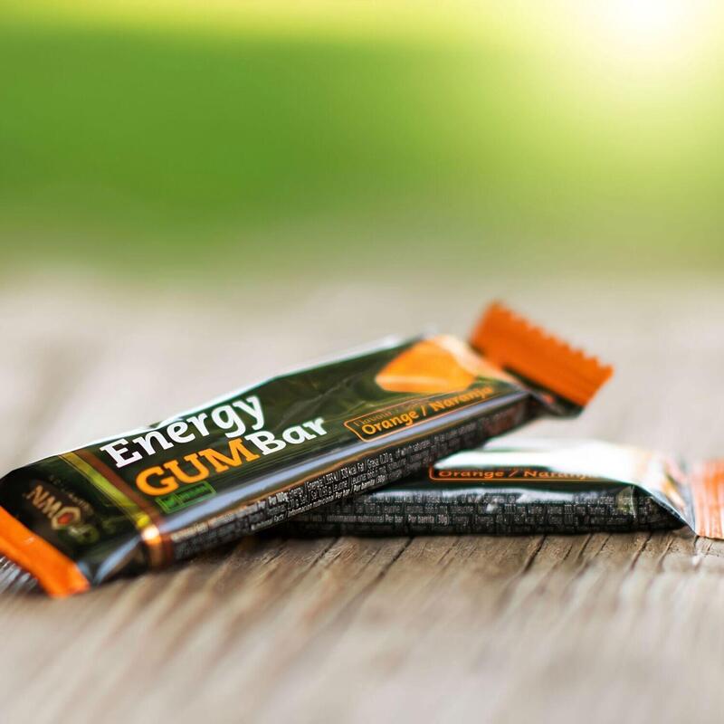 Caixa com 12 barras de goma de 30g ‘Energy Gum Bar‘ Laranja