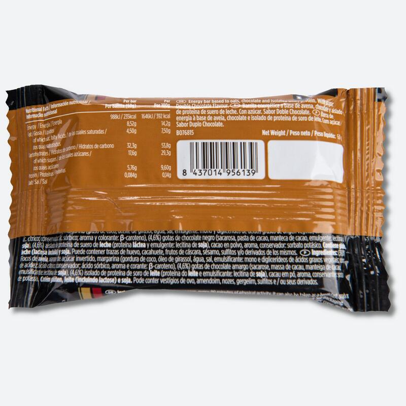Barra energética de aveia de 60g ‘Energy Bar‘ Chocolate duplo