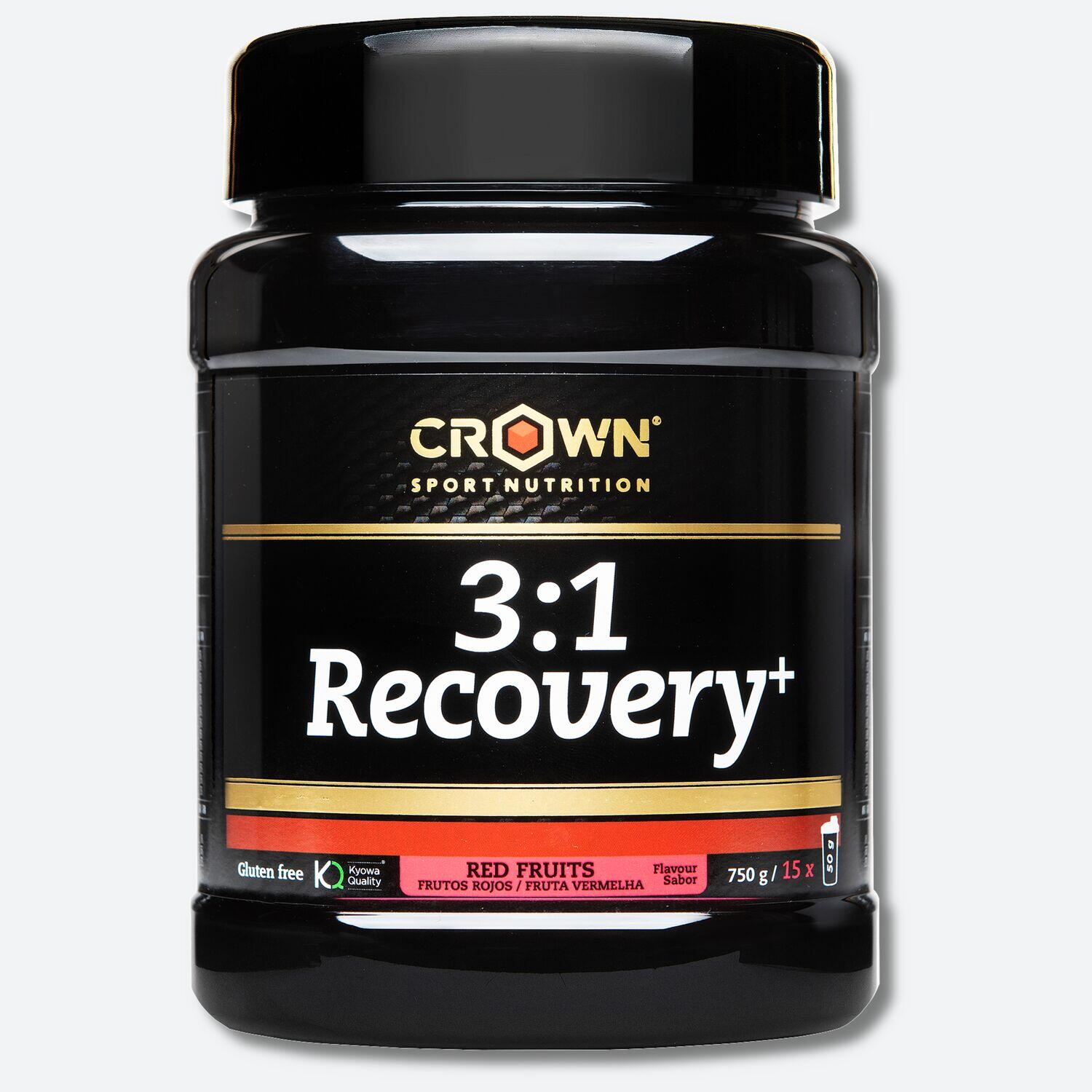 CROWN SPORT NUTRITION Garrafa com 750g de whey muscular recuperador ‘Recovery+‘ Frutos Vermelhos