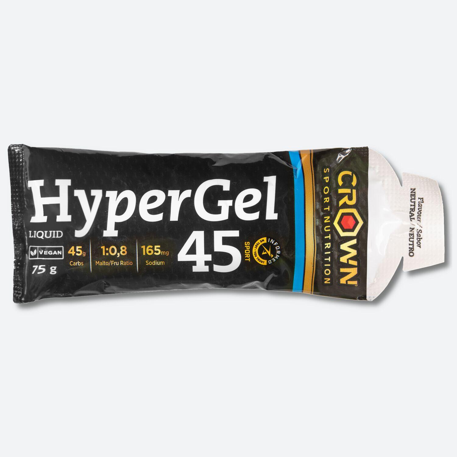 Gel energético de 75g hyper line hypergel 45 neutro sem cafeína