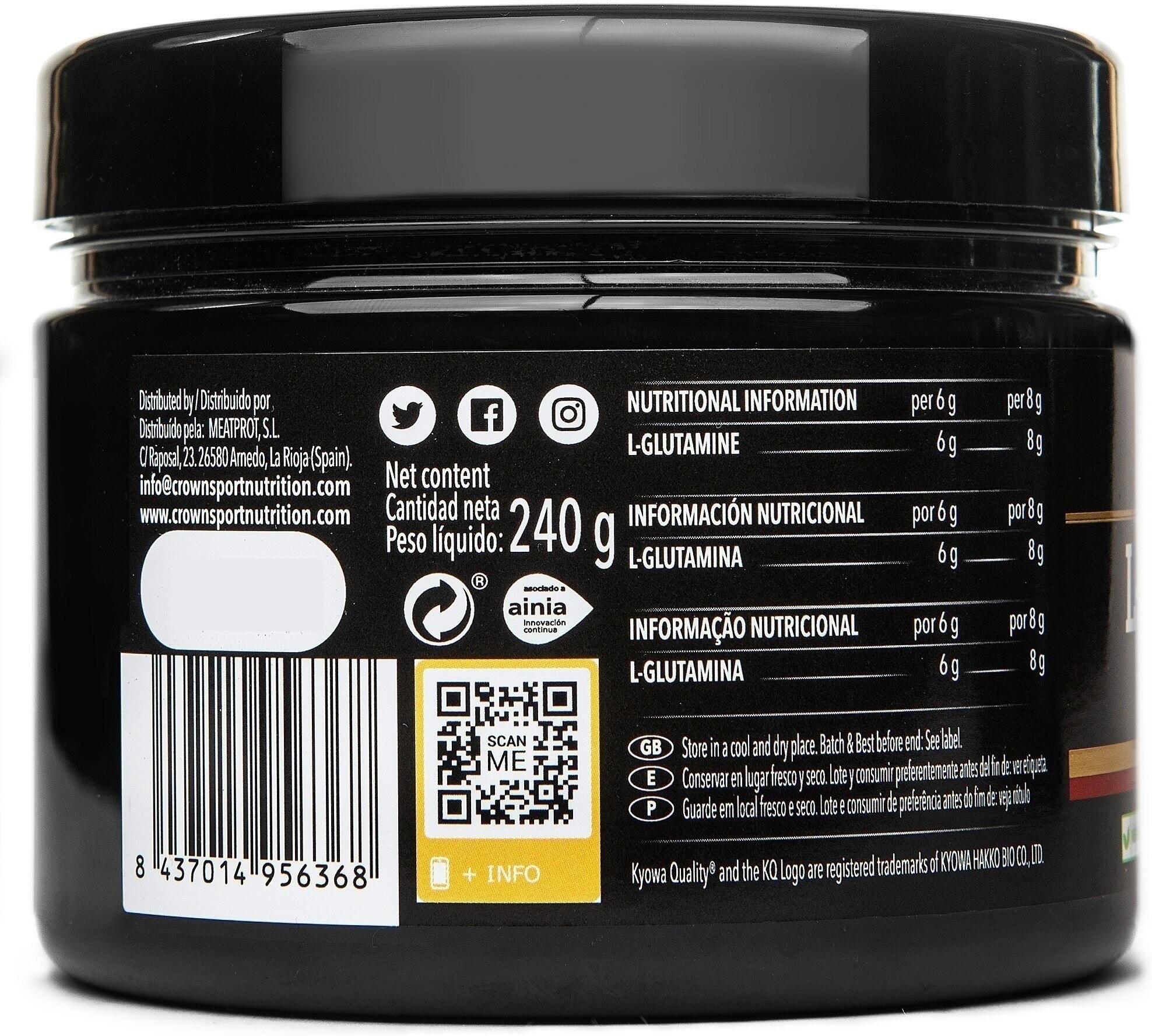 Lata com 240g de Glutamina ‘L-Glutamina Kyowa‘ Neutra 4/4