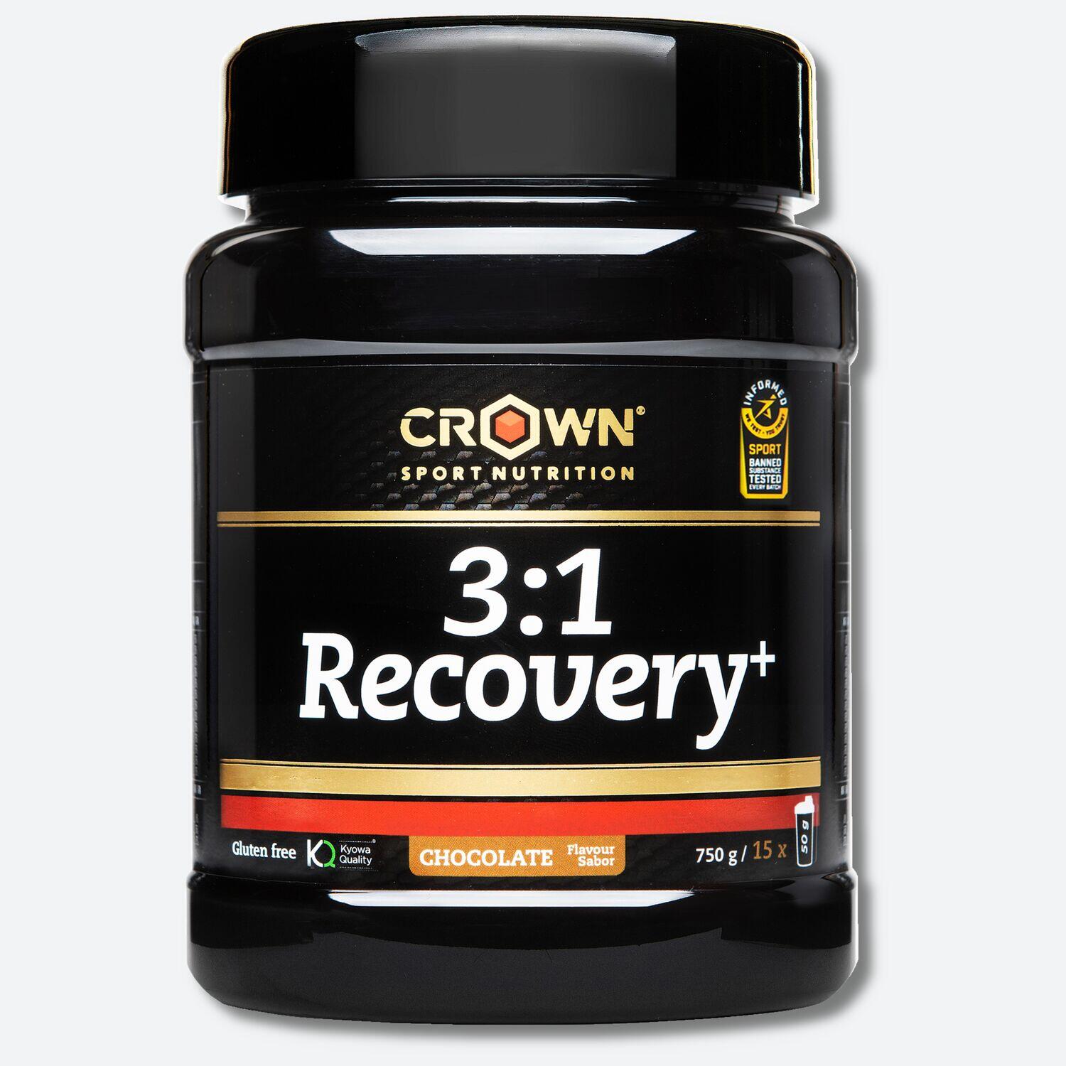Garrafa com 750g de recuperador muscular de soro de leite ‘Recovery+‘ Chocolate