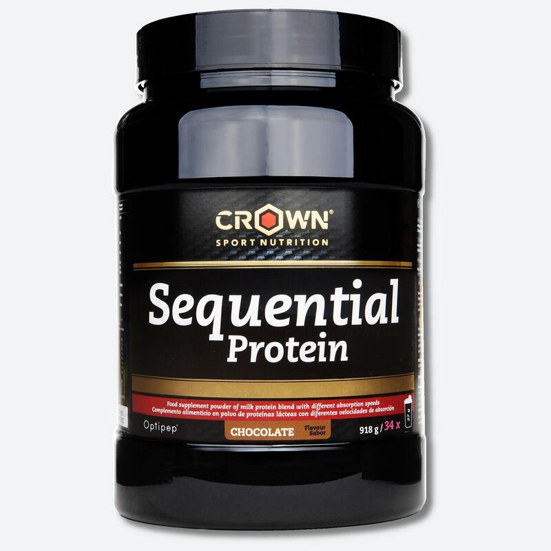 Lata com 918g de recuperador noturno com proteína ‘Sequential Protein‘ Choco