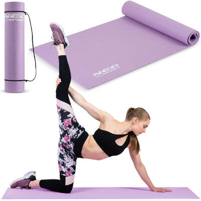 ÜBERSCHRIFT Erwachsene Yogamatte Rutschfest - 6 Mm lila