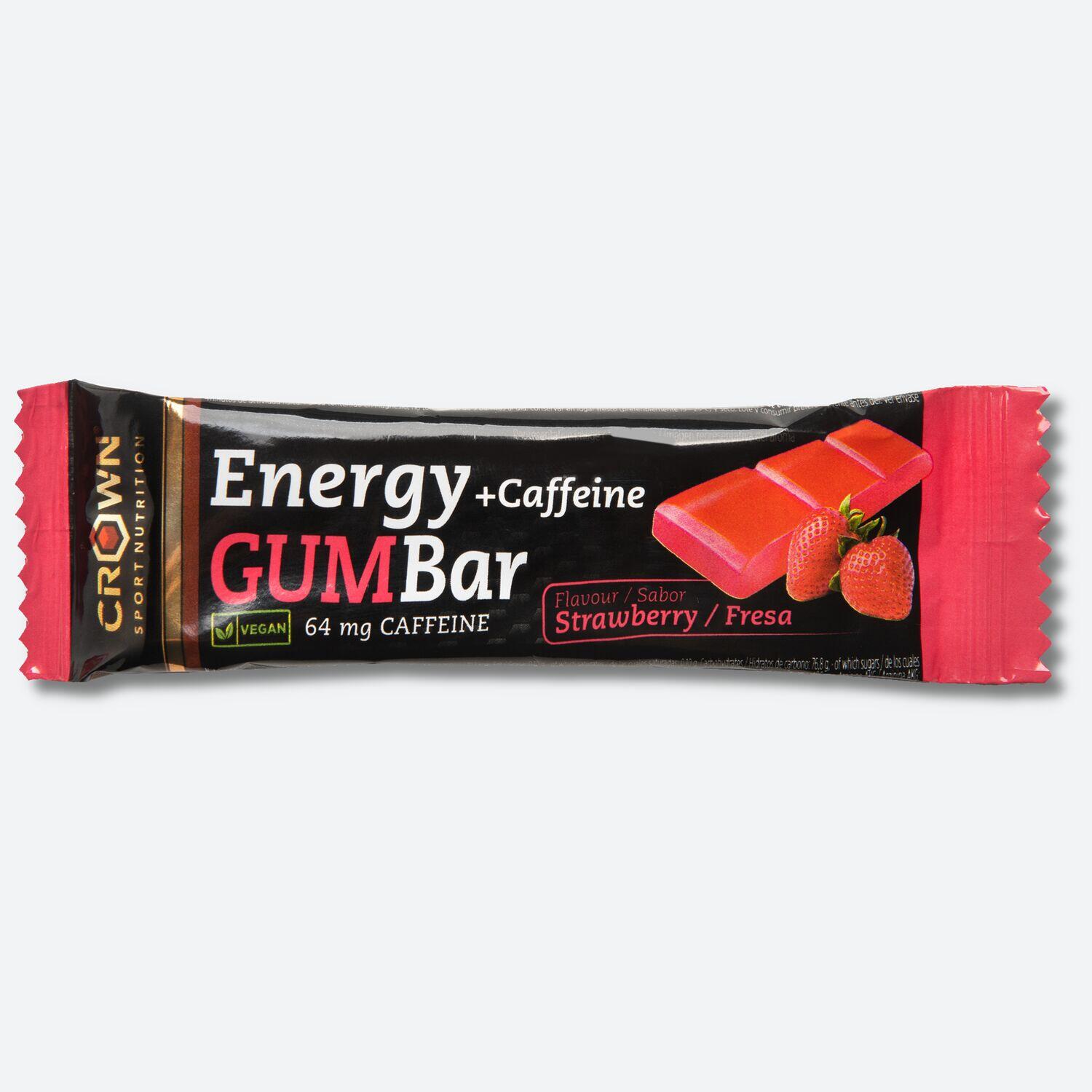 CROWN SPORT NUTRITION Barra energética gomosa de 30g ‘Energy Gum Bar‘ Morango com cafeína