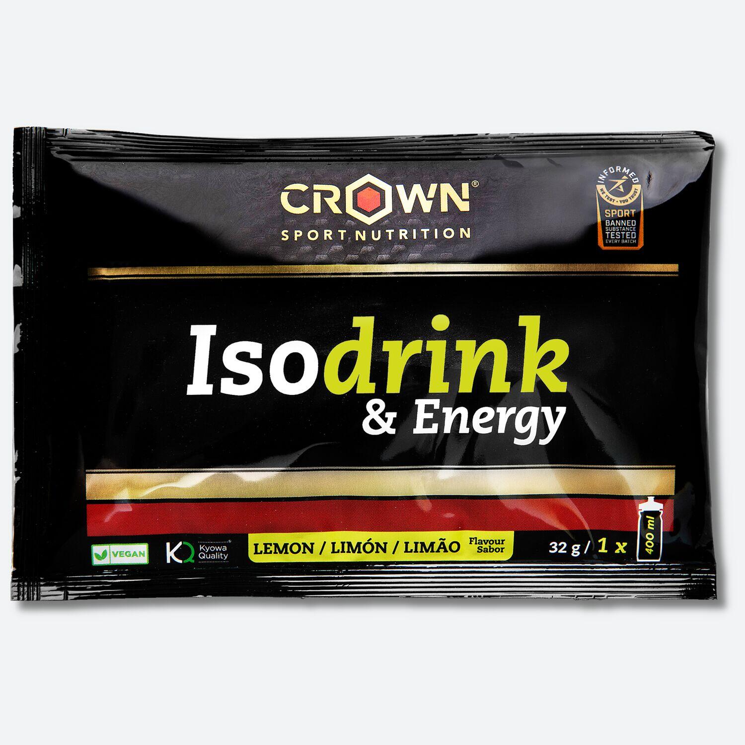 CROWN SPORT NUTRITION Dose Unitária 32g de isotônico em pó ‘Isodrink & Energy‘ Limão