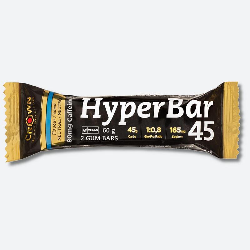 Barra de energia gomosa de 60g ‘HyperBar 45 +Caffeine‘ Neutro Exclusivo Online      3,48€  Preço por quantidade 1,10€kg CROWN SPORT NUTRITION Barra de energia gomosa de 60g ‘HyperBar 45 +Caffeine‘ NeutroVendido e expedido por: Crown Sport Nutrition    